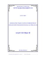Đánh giá thực trạng và đề xuất định hướng sử dụng đất đến năm 2020 huyện si ma cai tỉnh lào cai