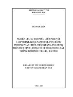 nghiên cứu sự tạo phức giữa pb(II)với 1-(2-pyridylazo)-2-naphthol(pan)bằng phương pháp chiết-trắc quang