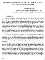 nghiên cứu kỹ thuật làm mẫu ngâm hệ thần kinh của động vật có xương sống