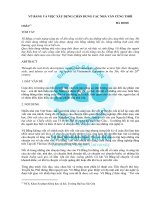 tạp chí khoa học: VŨ BẰNG VÀ VIỆC XÂY DỰNG CHÂN DUNG CÁC NHÀ VĂN CÙNG THỜI