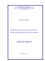 Đánh giá thực trạng và đề xuất sử dụng đất đến năm 2020 thành phố lạng sơn, tỉnh lạng sơn
