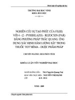 nghiên cứu sự tạo phức của fe(iii)với 4-(2-pyriddilazo)-rezoxin(par)bằng phương pháp trắc quang