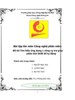 đồ án tìm hiểu ứng dụng 1 công cụ giúp phân tích thiết kế tự động