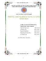 PHÒNG THÍ NGHIỆM NĂNG LƯỢNG SINH HỌC