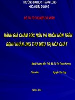 đánh giá chăm sóc nôn và buồn nôn trên bệnh nhân ung thư điều trị hóa chất