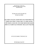 đặc điểm lâm sàng bệnh nhân mắc bệnh phổi tắc nghẽn mạn tính và nhận thức của điều dưỡng viên trong chăm sóc toàn diện bệnh nhân bệnh phổi tắc nghẽn mạn tính điều trị tại bvtwqđ 108