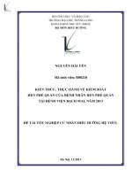 kiến thức, thực hành về kiểm soát hen phế quản của bệnh nhân hen phế quản tại bệnh viện bạch mai năm 2013