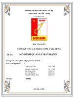 bài tập lớn môn kỹ thuật phần mềm ứng dụng mô hình quản lý bán hàng