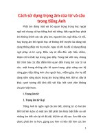 Cách sử dụng trọng âm của từ và câu trong tiếng Anh