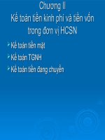 Slide bài giảng môn kế toán công: Chương 2: Tiền kinh phí, tiền vốn