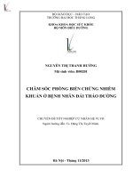 ăm sóc phòng biến chứng nhiễm khuẩn ở bệnh nhân đái tháo đường