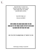 biến chứng của bệnh nhân được vô cảm bằng gây tê tủy sống và một số yếu tố liên quan tại bệnh viện thể thao việt nam