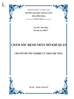 chăm sóc bệnh nhân mở khí quản