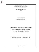 thực trạng nhiễm khuẩn mắc phải ở người bệnh sau mổ sọ não và các yếu tố ảnh hưởng
