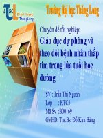 thấp tim trong lứa tuổi học đường giáo dục dự phòng và chăm sóc