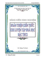 skkn  hoàn thiện kiến thức khi luyện tập hóa học bậc thcs