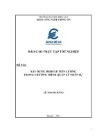 xây dựng module tiền lương trong chương trình quản lý nhân sự