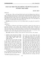 ĐÀO TẠO THEO TÍN CHỈ: NHỮNG VẤN ĐỀ VỀ LÍ LUẬN VÀ TỔ CHỨC THỰC HIỆN