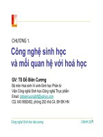 công nghệ sinh học và mối quan hệ với hóa học