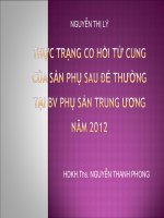 thực trạng co hồi tử cung của sản phụ đẻ thường tại bệnh viện phụ sản trung ương năm 2012