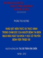 hảo sát kiến thức và thực hành trong chăm sóc của người bệnh tai biến mạch máu não tại khoa y học cổ truyền bệnh viện twqđ 108