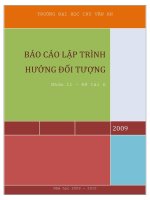 báo cáo lập trình hướng đối tượng