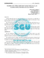 NGHIÊN CỨU TỔNG HỢP OXIT NANO CHỨA Ni, Ce, Zr VÀ KHẢ NĂNG OXI HOÁ CO CỦA CHÚNG