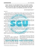 THỰC TRẠNG VÀ GIẢI PHÁP NÂNG CAO CHẤT LƯỢNG  ĐÀO TẠO GIÁO VIÊN TIỂU HỌC TRÌNH ĐỘ ĐẠI HỌC HỆ  VỪA LÀM VỪA HỌC TẠI TRƯỜNG ĐẠI HỌC SÀI GÒN