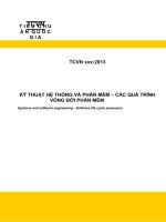 kỹ thuật hệ thống và phần mềm các quá trình vòng đời phần mềm