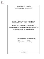 hướng dẫn và chăm sóc bệnh nhân sinh thiết kim trong chẩn đoán ung thư vú tại khoa ngoại vú - bệnh viện k toàn văn