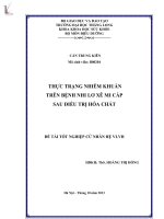 thực trạng nhiễm khuẩn trên bệnh nhi lơ xê mi cấp sau điều trị hóa chất