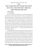 skkn một vài biện pháp giúp giáo dục học sinh sử dụng năng lượng tiết kiệm và hiệu quả trong môn khoa học lớp 5