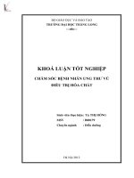 hăm sóc bệnh nhân ung thư vú điều trị hóa chất