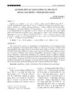 SỰ PHÂN BỐ CÁC LOÀI LƯỠNG CƯ, BÒ SÁT Ở RỪNG CAO MUÔN  TỈNH QUẢNG NG ÃI