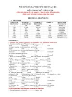 Ôn thi công chức môn tiếng anh vào chuyên viên, kế toán viên năm 2014