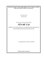 Sử dụng hệ quản trị cơ sở dữ liệu SQL và ứng dụng ngôn ngữ lập trình PHP vào xây dựng website cho cửa hàng kinh doanh chè Thái Nguyên