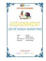 Assginment Marketing thương mại  Fpoly
