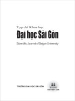 Điều chế quang xúc tác TiO2 pha tạp Gadolini trên chất mang Bentonite để xử  lí các chất hữu cơ trong nước thải  kênh Nhiêu Lộc  –  Thị Nghè và diệt nấm  mốc, vi khuẩn