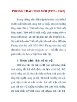 PHONG TRÀO THƠ MỚI (1932 – 1945)