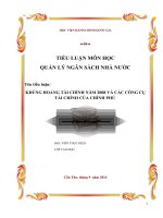 Tiểu luận môn Quản lý ngân sách nhà nước (khủng hoảng tài chính)