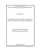 Giải pháp đẩy mạnh xuất khẩu lao động tại công ty cổ phần xuất nhập khẩu Thái Nguyên  Lê Trọng Đạt.