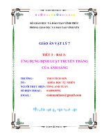 GIÁO ÁN TÍCH HỢP MÔN LÍ GIẢI NHÌ QG