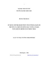 sử dụng chỉ thị ssr để phân tích tính đa dạng di truyền của một số giống đậu tương có khả năng bệnh gỉ sắt khác nhau