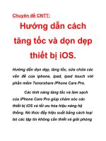 Chuyên đề CNTT: Hướng dẫn cách tăng tốc và dọn dẹp thiết bị iOS