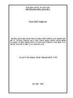 hướng dẫn học sinh trung học phổ thông xác định chủ đề tư tưởng qua việc phát hiện, phân tích, bình giá biểu tượng bóng tối và ánh sáng trong dạy học tác phẩm  hai đứa trẻ của thạch lam