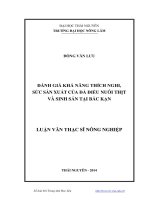 đánh giá khả năng thích nghi, sức sản xuất của đà điểu nuôi thịt và sinh sản tại bắc kạn