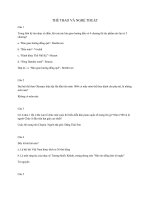 câu hỏi trắc nghiệm thể thao và nghệ thuật