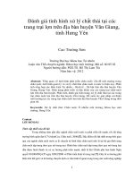 đánh giá tình hình xử lý chất thải tại các trang trại lợn trên địa bàn huyện văn giang tỉnh hưng yên