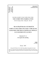 NGHIÊN CỨU HOÀN THIỆN CÔNG NGHỆ VÀ THIẾT KẾ CHẾ TẠO HỆ THỐNG THIẾT BỊ ĐỂ CƠ GIỚI HÓA QUÁ TRÌNH SẢN XUẤT MUỐI PHƠI NƯỚC TẬP TRUNG