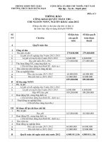 Công khai tài chính - mẫu 3